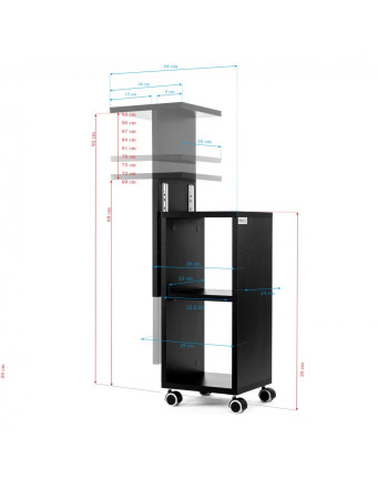 ZESTAW: MATERAC ANATOMICZNY CLOUD + ŁÓŻKO KOSMETYCZNE SPACE 60 CM + STOLIK LASHTABLE