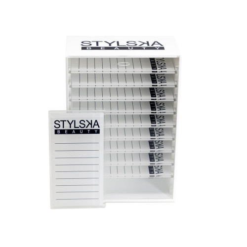 Lashbox z Twoim Logo + 10 Holderów - kolor biały