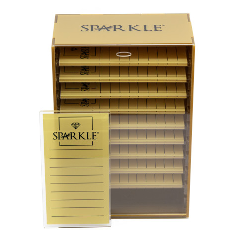 Outlet: Złoty Lashbox Sparkle + 10 holderów