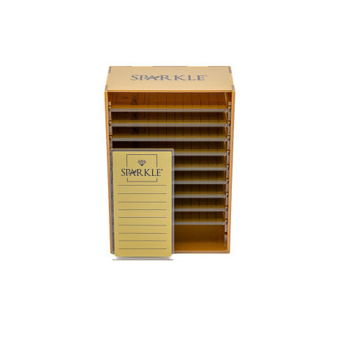 Outlet: Złoty Lashbox Sparkle + 10 holderów